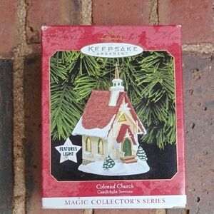 Colonial Church Candle Light Services Ornament